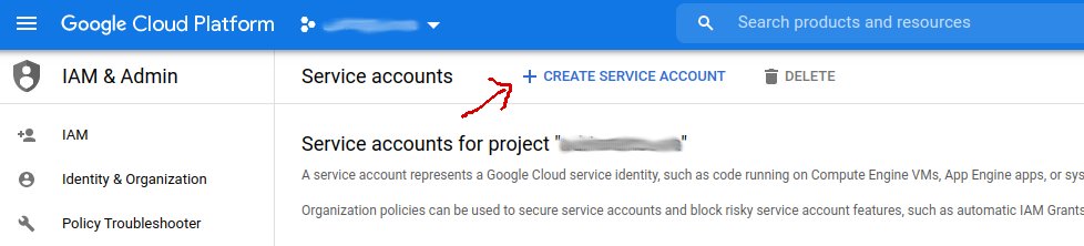 GCP Create Service Account