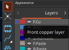 KiCad Front Cooper Layer