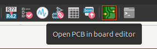 KiCad Open PCB Editor Button